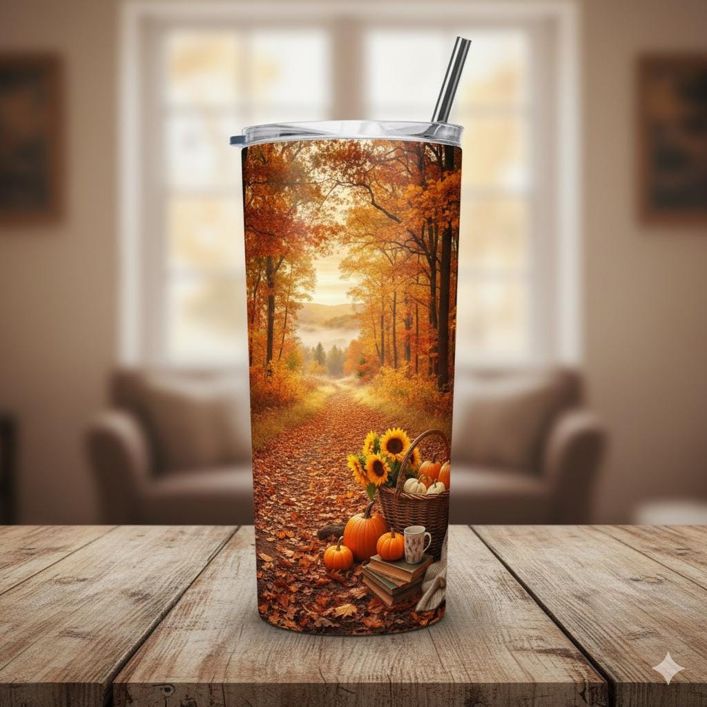 Fall 20oz skinny Tumbler